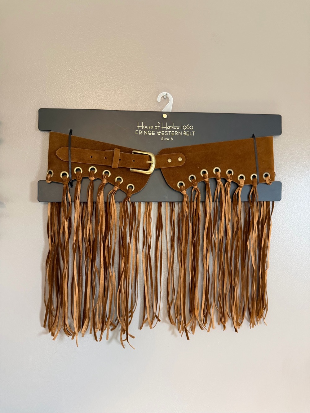 House of Harlow 1960 Conac Suede Fringe Belt